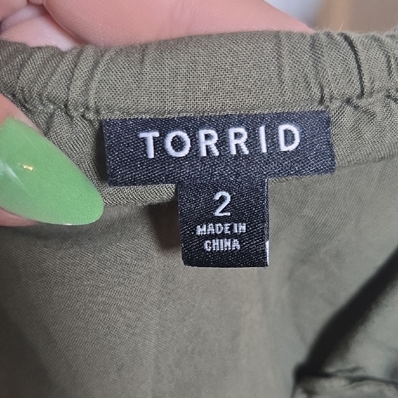 Torrid Sage Green High Low Dress - Picture 3 of 6